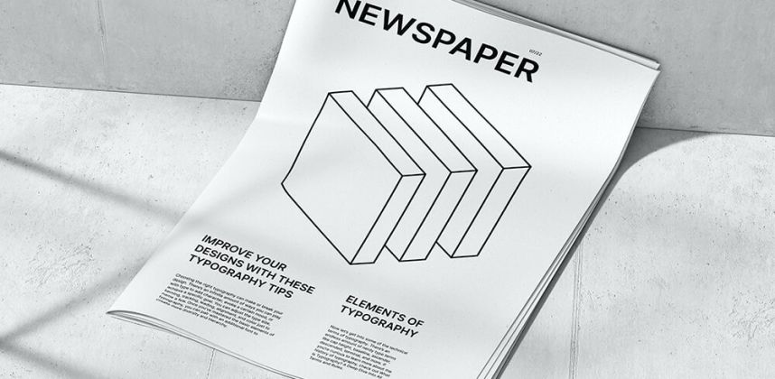 Unique mockup design for newspaper (Demo)